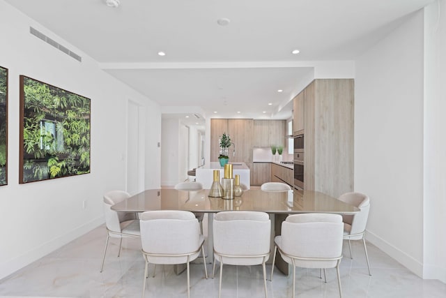 view of dining area