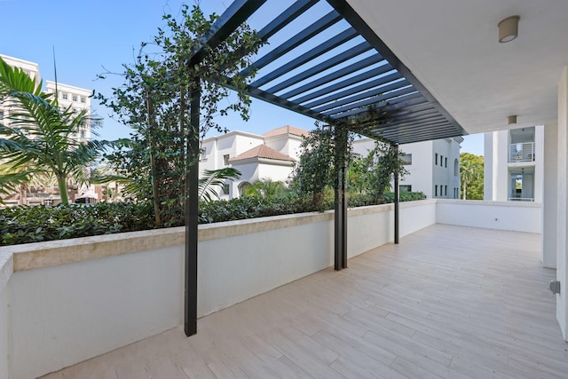 view of patio / terrace featuring a pergola