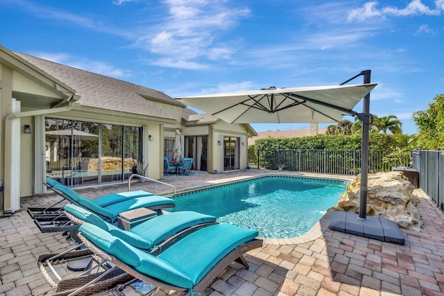 view of pool with a patio