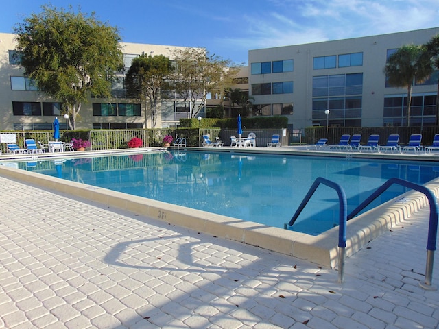 view of pool with a patio area