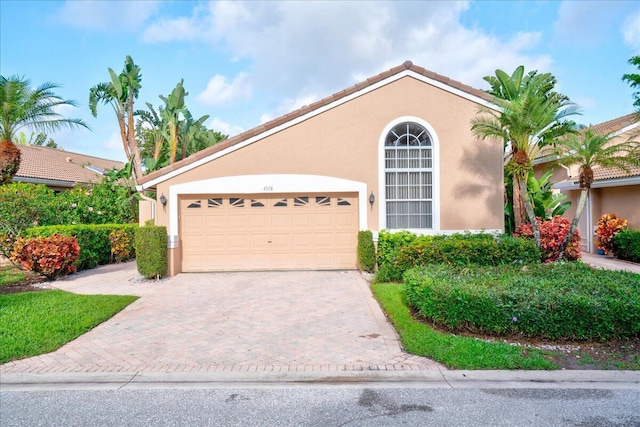 view of front of home featuring a garage