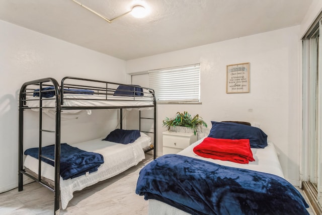 bedroom featuring a textured ceiling