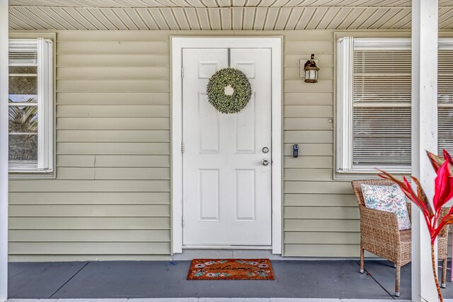 view of doorway to property