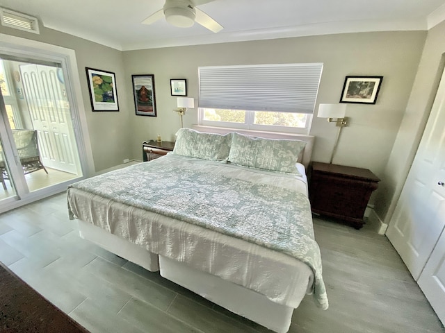 bedroom with ceiling fan