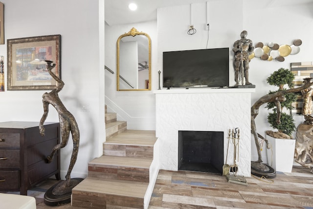 331 NW 1st Ave, Boynton Beach, FL 33435 - staircase with wood-type flooring