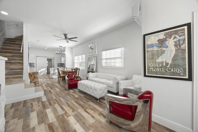331 NW 1st Ave, Boynton Beach, FL 33435 - living room with ceiling fan and wood-type flooring