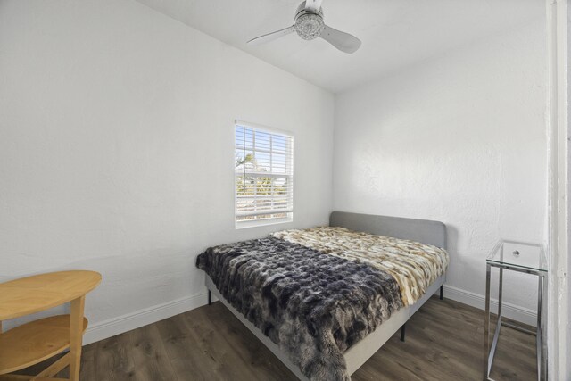 331 NW 1st Ave, Boynton Beach, FL 33435 - bedroom featuring dark hardwood / wood-style flooring and ceiling fan
