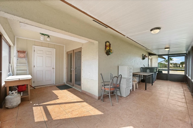 view of sunroom