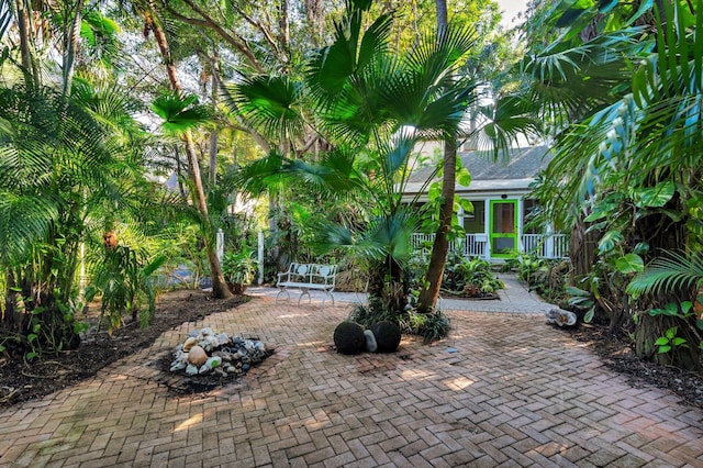 view of patio with a porch