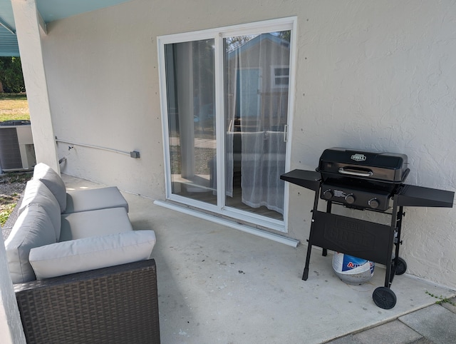 view of patio featuring grilling area