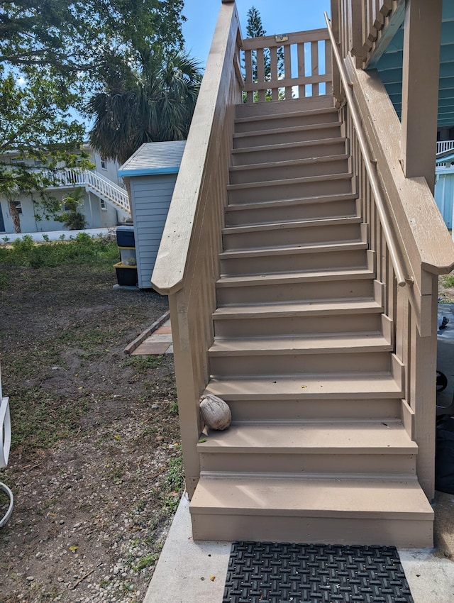 view of stairway