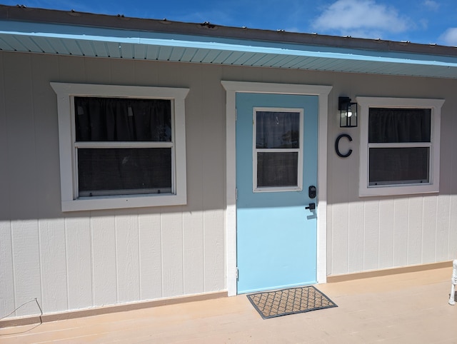 view of doorway to property