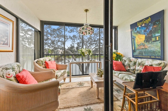 view of sunroom