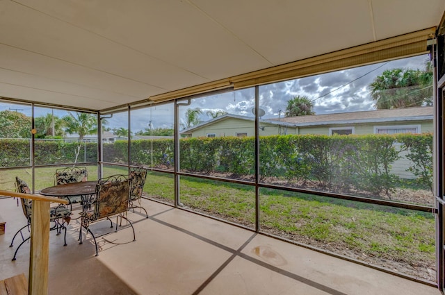 view of sunroom