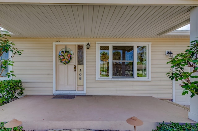 view of doorway to property