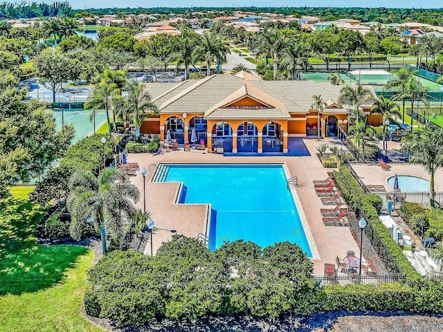 view of pool with a patio area