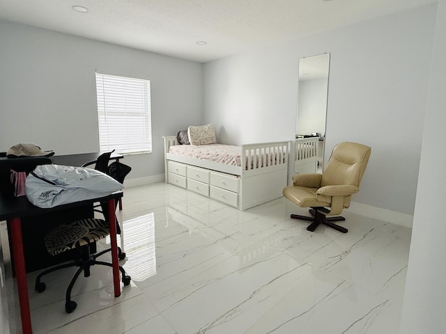 1001 Cape Cod Ter, Greenacres, FL 33413 - bedroom with marble finish floors, an office area, and baseboards