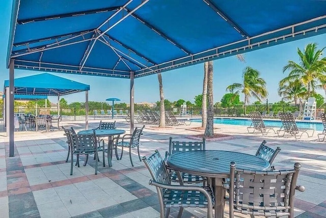 view of patio featuring a community pool