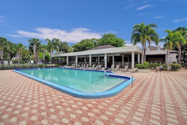 view of pool with a patio