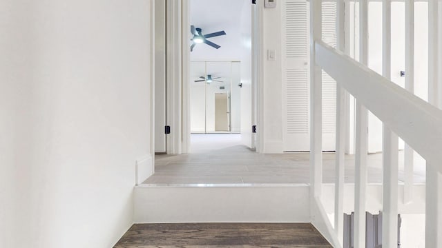 hallway featuring light wood-style floors