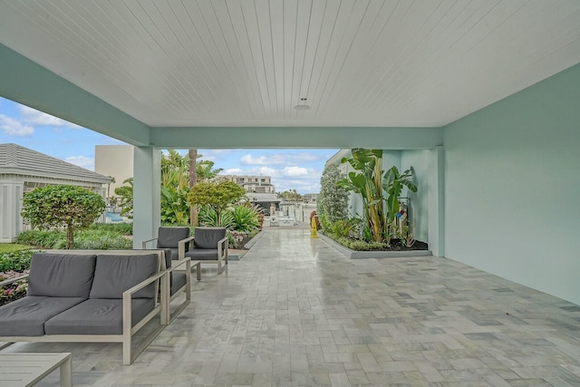 view of patio with outdoor lounge area