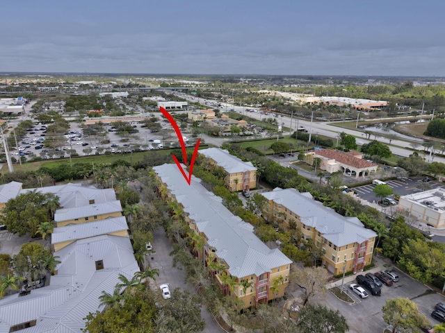 bird's eye view with a residential view
