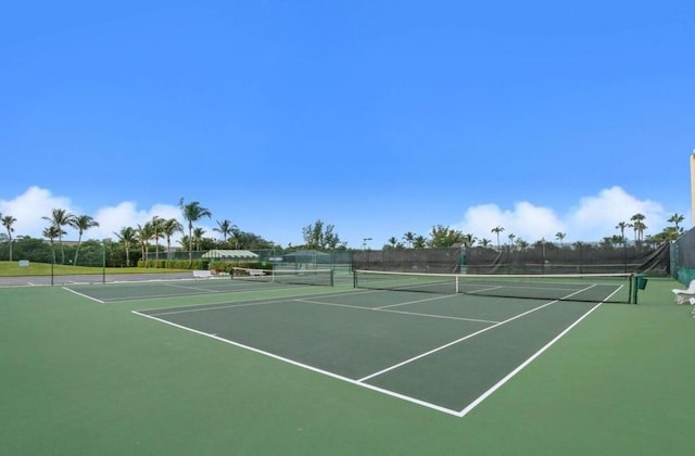 view of tennis court