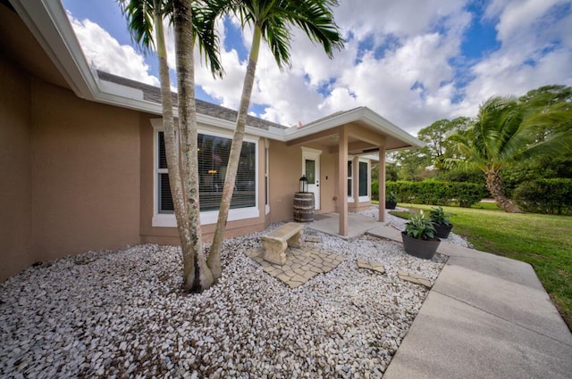 exterior space with a patio and central AC