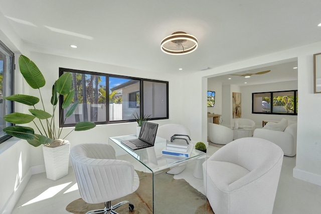 dining space with a wealth of natural light