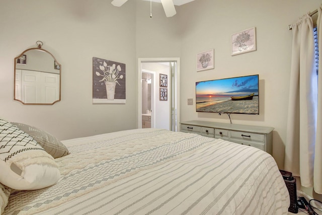 bedroom with a ceiling fan