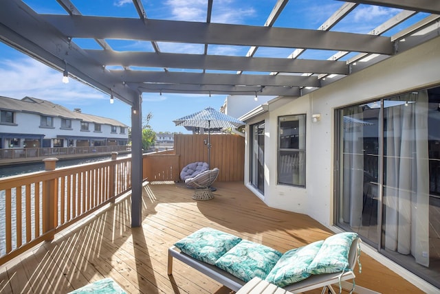 view of wooden deck