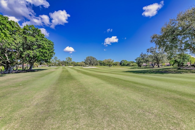 view of home's community with a lawn