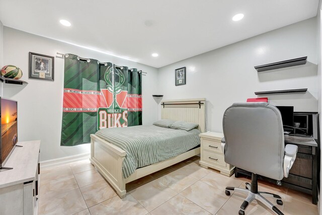 view of tiled bedroom