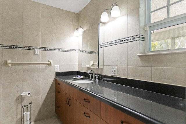 1821 N 50th Ave, Hollywood, FL 33021 - bathroom featuring vanity and tile walls