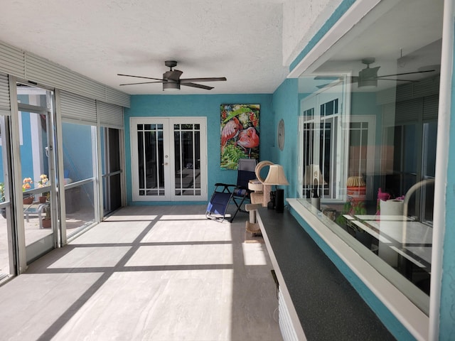 1821 N 50th Ave, Hollywood, FL 33021 - view of patio / terrace featuring ceiling fan and french doors