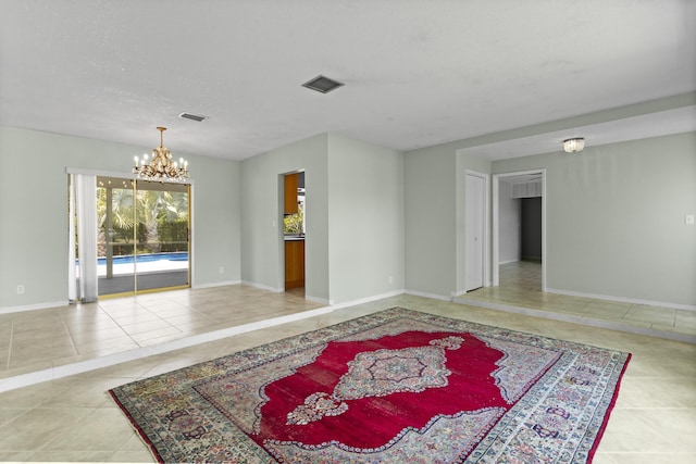 1821 N 50th Ave, Hollywood, FL 33021 - tiled spare room with a chandelier and baseboards