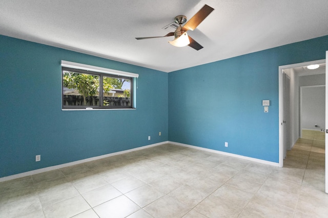 1821 N 50th Ave, Hollywood, FL 33021 - tiled empty room with ceiling fan and baseboards