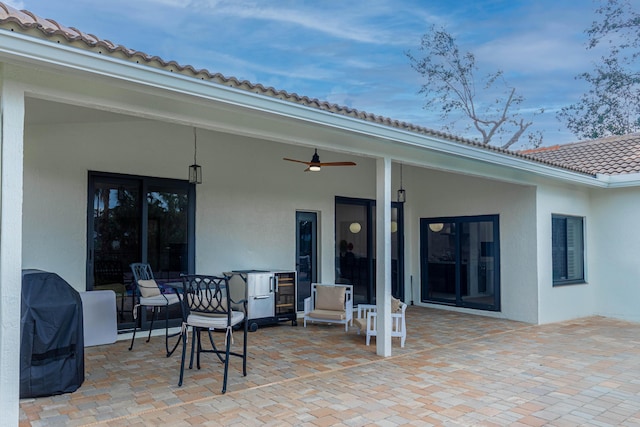 view of patio featuring area for grilling