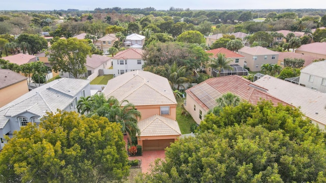 bird's eye view with a residential view