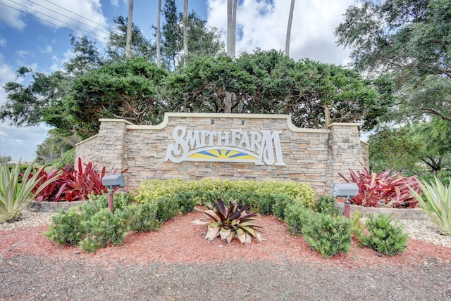 view of community sign