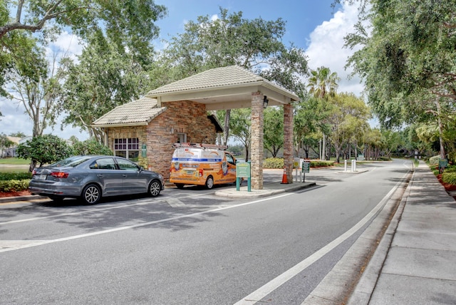 view of vehicle parking