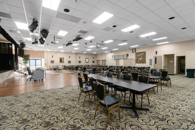 4640 Lucerne Lakes Blvd Unit 306, Lake Worth, FL 33467 - dining space featuring a paneled ceiling and light wood-style flooring