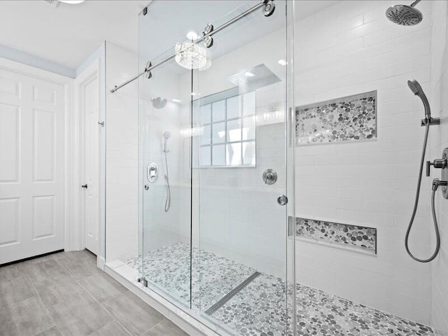 bathroom with walk in shower