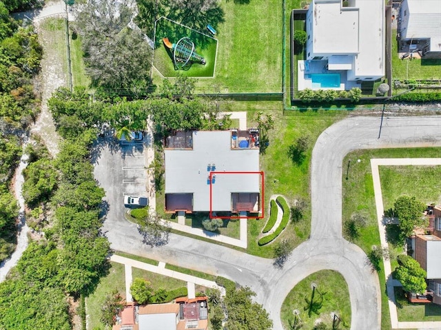 birds eye view of property