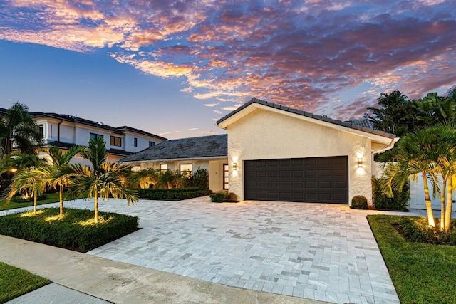 view of front of house featuring a garage