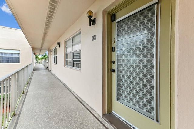 view of doorway to property