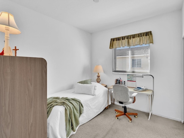 bedroom with carpet floors