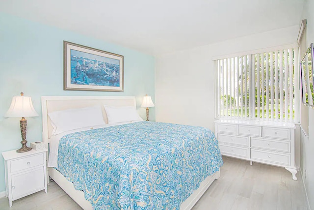 bedroom featuring light hardwood / wood-style floors