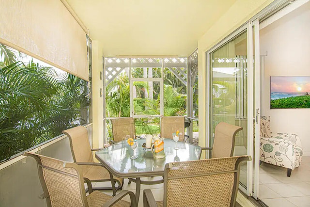 view of sunroom