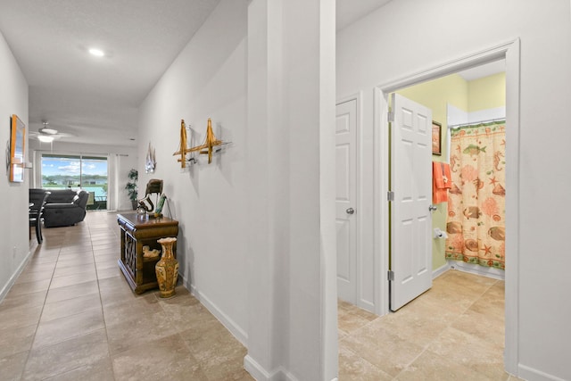 hall with baseboards